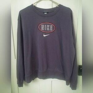 Vintage Nike Womens Purple Embroidered Sweatshirt Size 1X 90s (D)